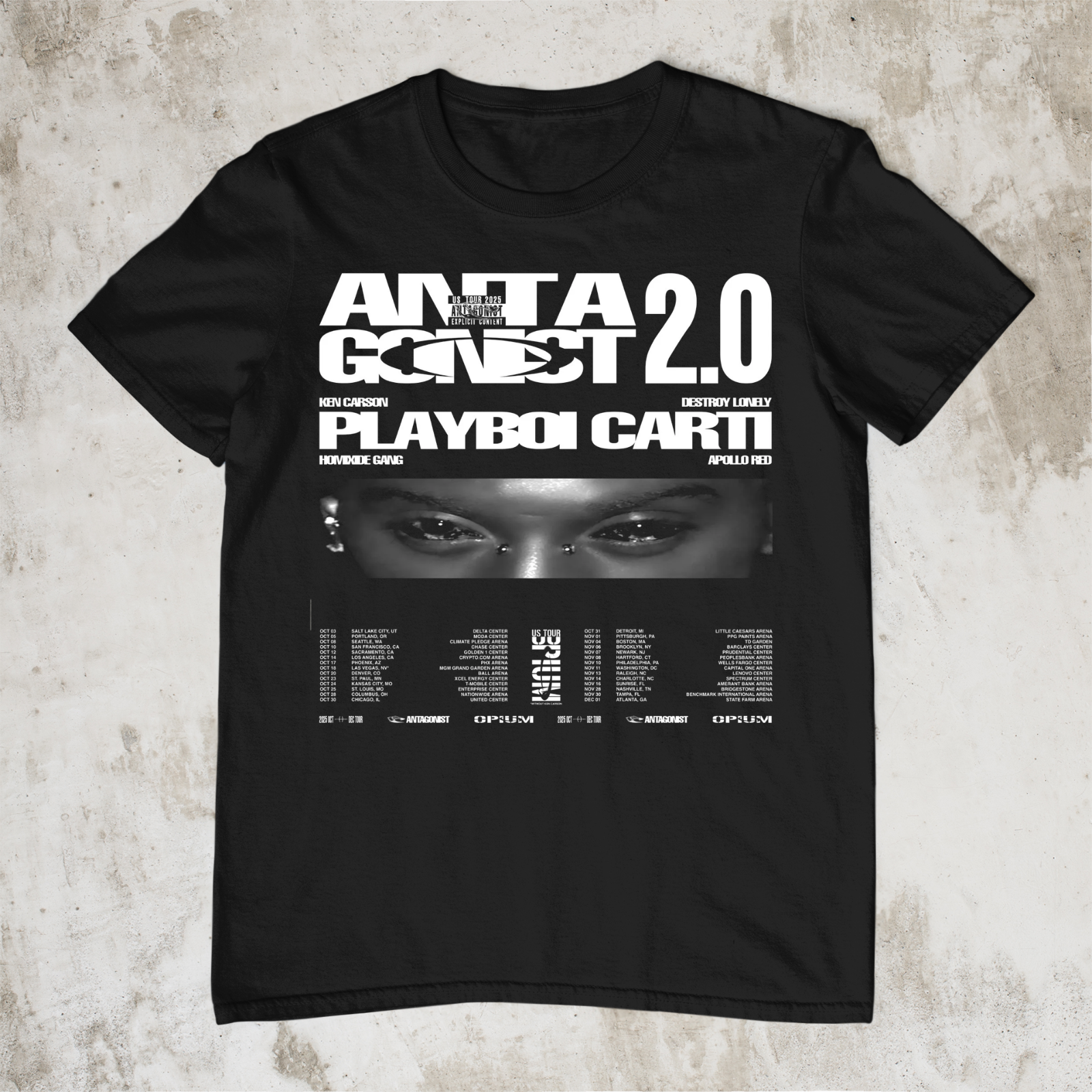 Playboi Carti Antagonist 2.0 Tour 2025 T-shirt K927 | eBay