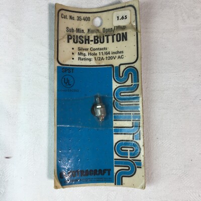 Electrocraft Sub-Min Push Button Switch NOS 35-400