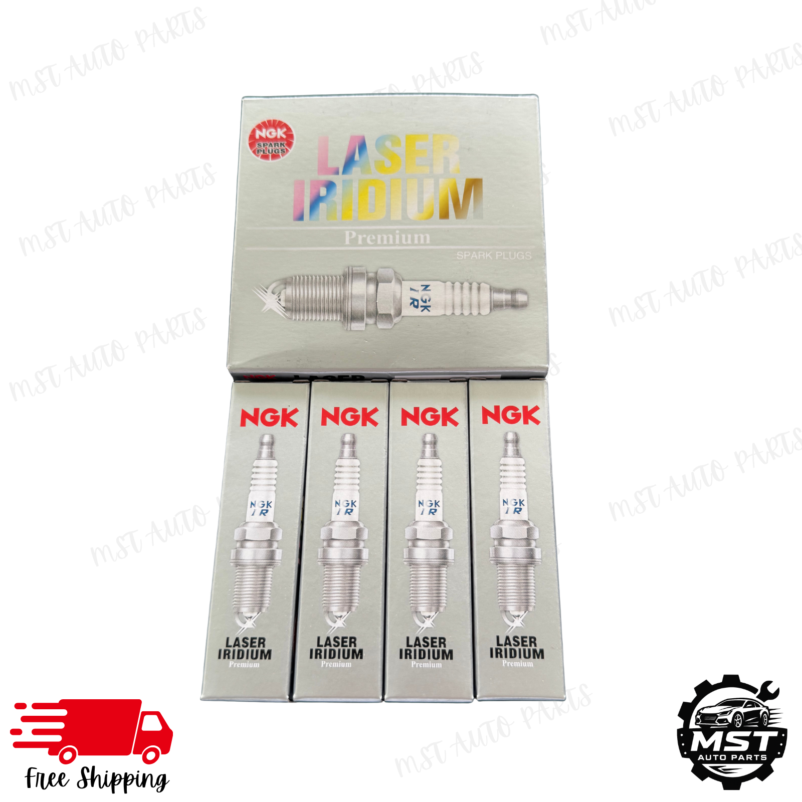 Set of 4 Laser Iridium Spark Plugs For BMW 3 4 5 6 Series NGK 97506 SILZKBR8D8