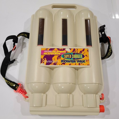 Vintage 1998 Super Soaker Larami Super Charger Power Pak Backpack Vtg