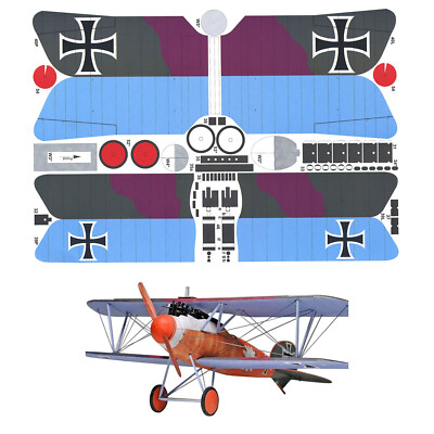 1:33 Britain Albatross D.V Fighter Paper Model DIY Unassembled Kit For KIds