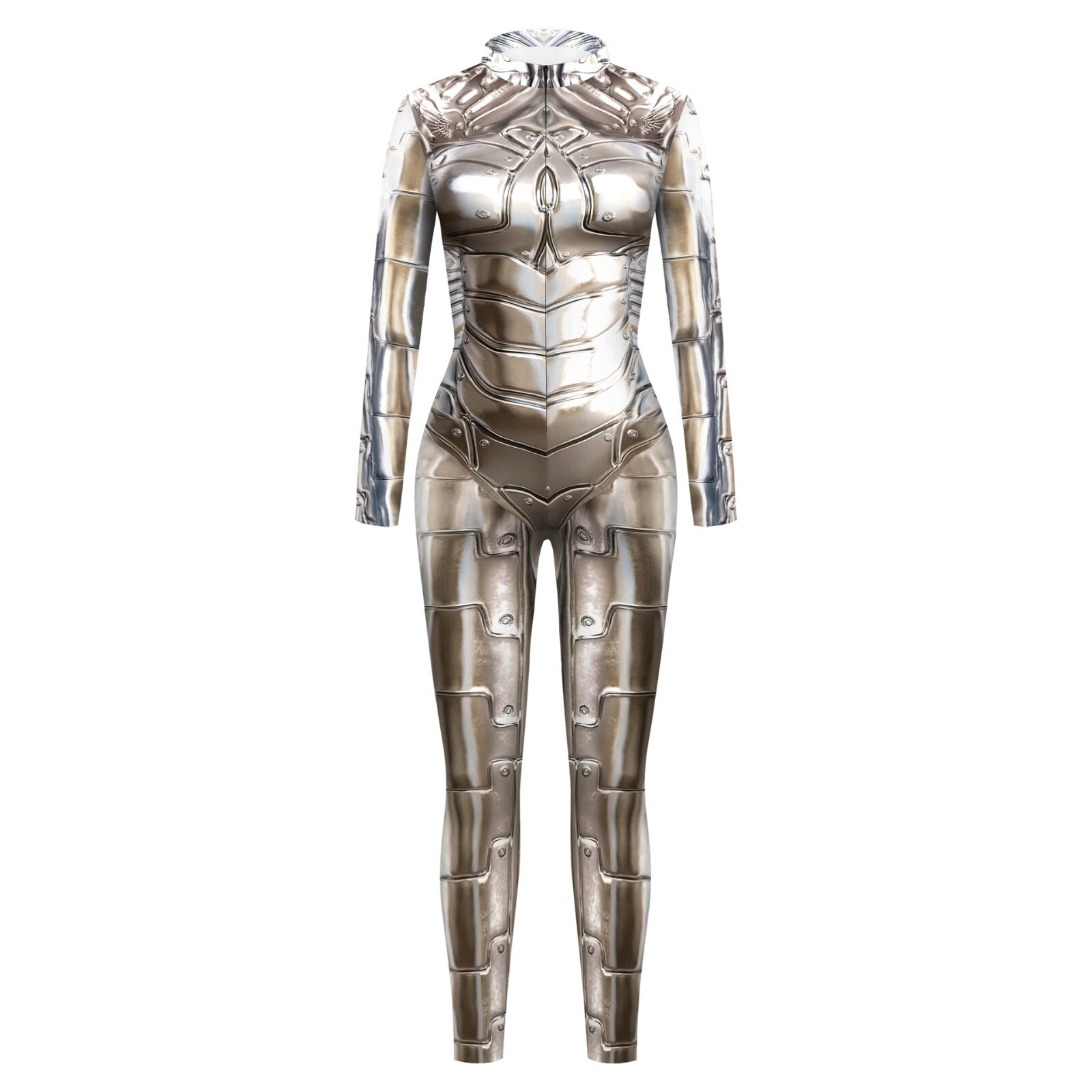Mechanical CyberPunk Armor Catsuit Zipper Jumpsuit Bodysuit Mechanical CyberPunk Armor Catsuit Zipper Jumpsuit Bodysuit