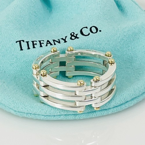 Size 12.5 Tiffany & Co Gatelink Mens Unisex Ring in Sterling Size 12.5 Tiffany & Co Gatelink Mens Unisex Ring in Sterling