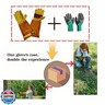 wfkwcxw Rose Pruning and Cactus Handling Long Gardening Gloves Thorn Proof,Suitable for People Between 61 and 66 Inches Tall (Yellow, S)