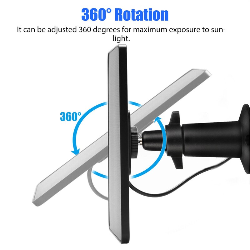 Solar Panel Solar Cell Outdoor Waterproof 3W 5V Charger 360&deg; Mounting Bracket
