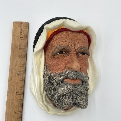 Bossons Syrian Arab Sheik Vintage England Chalkware Wall-mounted Head Mark ️1957