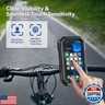 KDD Waterproof Bike Phone Holder - 360 Rotation Motorcycle Phone Mount, Fully Enclosed Touch Sensitive Design, Bicycle Phone Clamp Compatible with iPhone 16 Pro Max/15/14/13/12 Samsung, 4-6.7” Phones