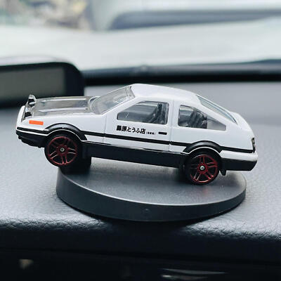 2.95'' Initial D Series AE86 Racing Drift Car Model 藤原とラふ店 Car Figure Dashboard