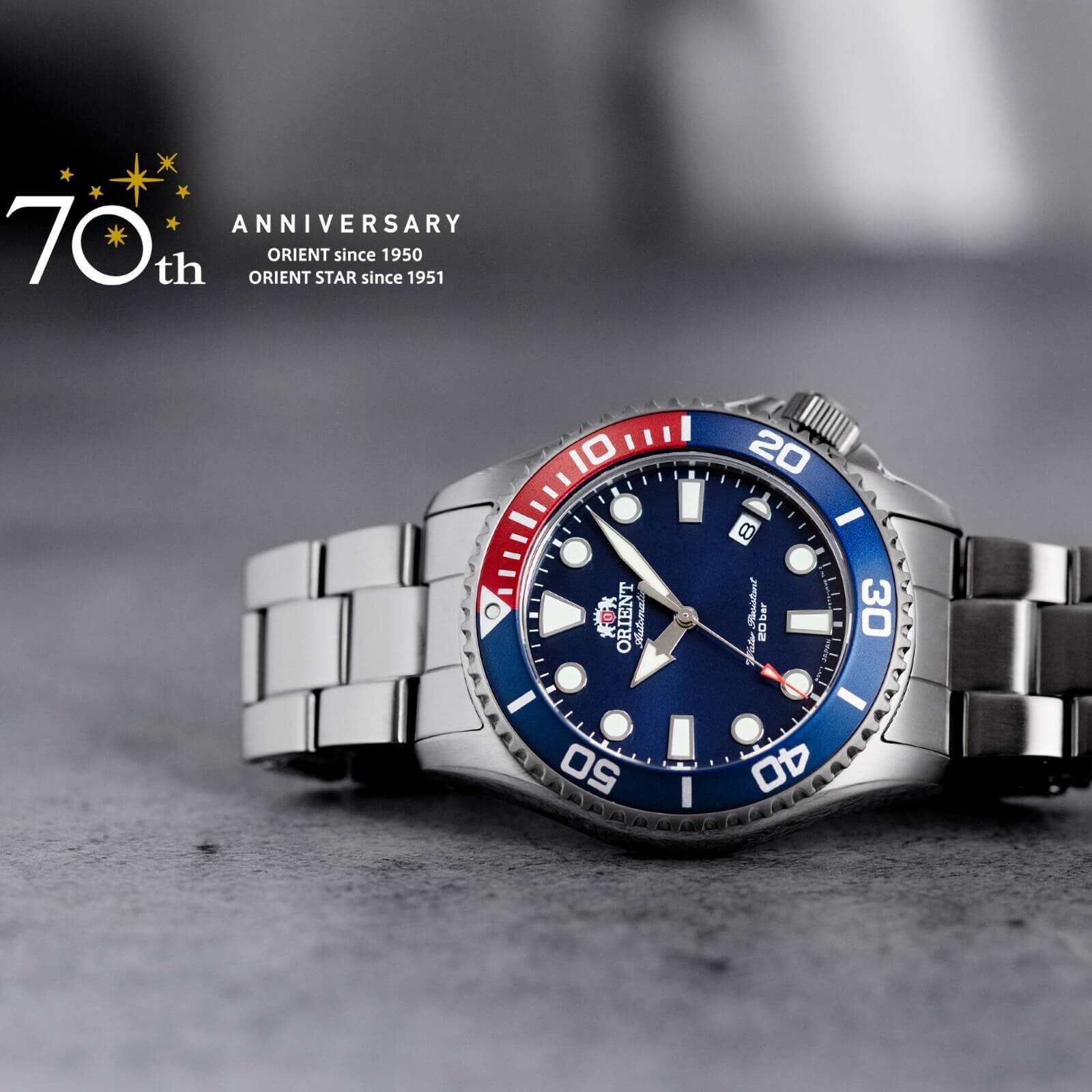 Pre-owned Orient Triton V2 Diver Mechanical Watch Date Blue Dial Ac0k03l Made In Japan