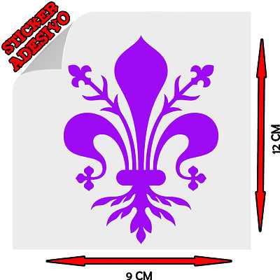 Sticker Adesivo Lily Giglio Firenze Florence Fiorentina Viola Sport Auto Moto