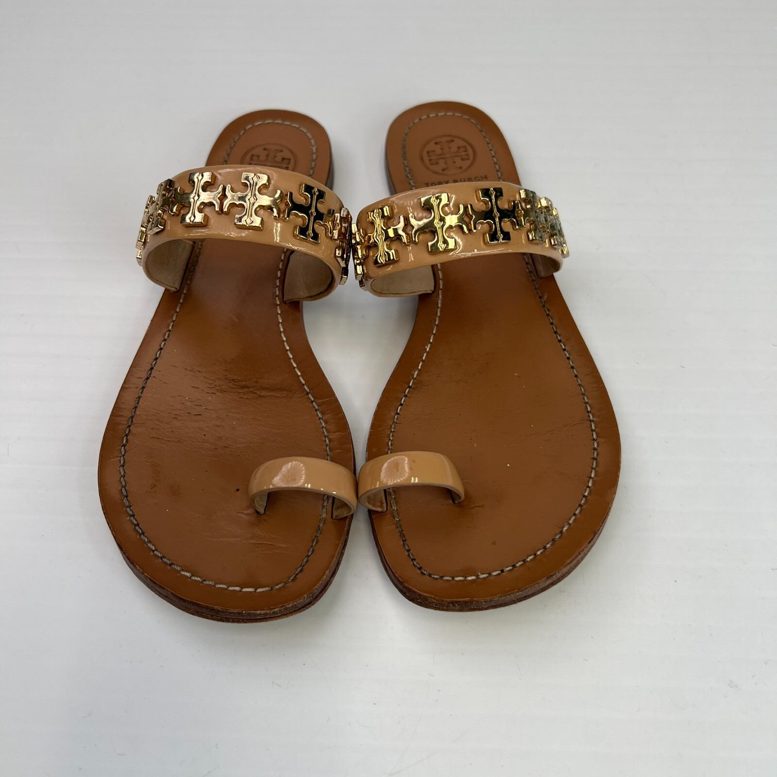 TORY BURCH ベージュ ブラウン　サンダル 6 TORY BURCH ベージュ ブラウン サンダル 6 TORY BURCH 「TORY