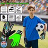 Trax Soccer Goalie Gloves for Kids Boys Children,Youth and Adult Football Goalkeeper Gloves with 4mm Latex Anti-Slip Strong Grip Palm (Green, Size 5 Suitable for 9-12 Years)