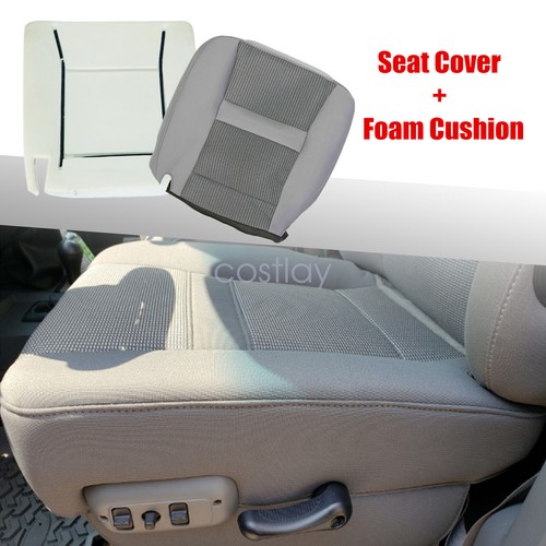 For 06-10 Dodge Ram 2500 3500 Driver Side Seat Bottom Foam Cushion + Seat Cover