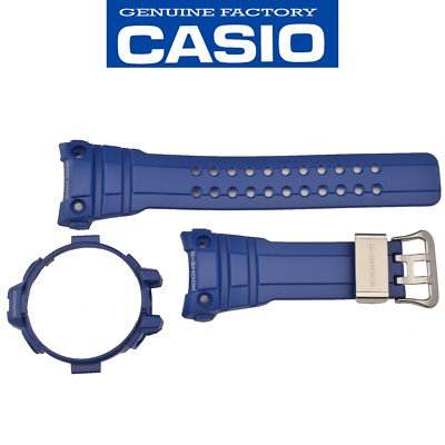 Casio G-Shock  Gulfmaster Original GWN-1000-2A Watch Band Blue Bezel Combo Set
