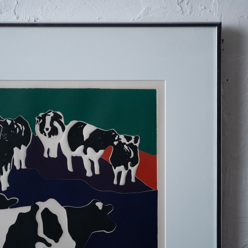 Woody Jackson Ben Jerry's Holstein Cows Lithograph | eBay