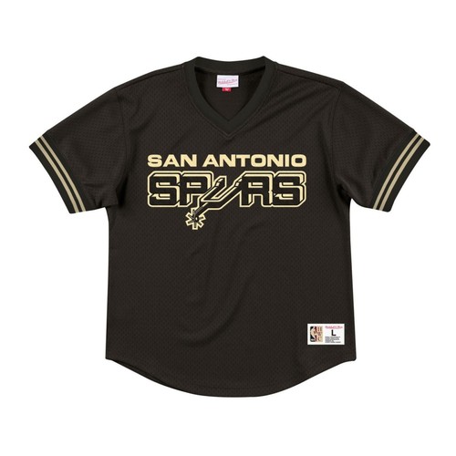 Мужские Mitchell & Ness NBA Champion Game Mesh с V-образным вырезом San Antonio Spurs