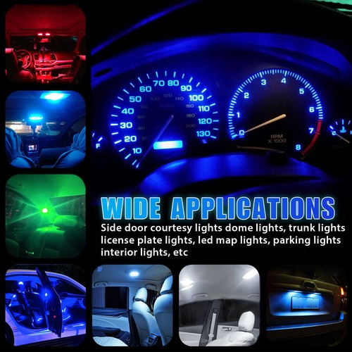 OCPTY 5 Pack Blue BA9S LED Light Bulb Bright Instrument Panel Gauge Cluster