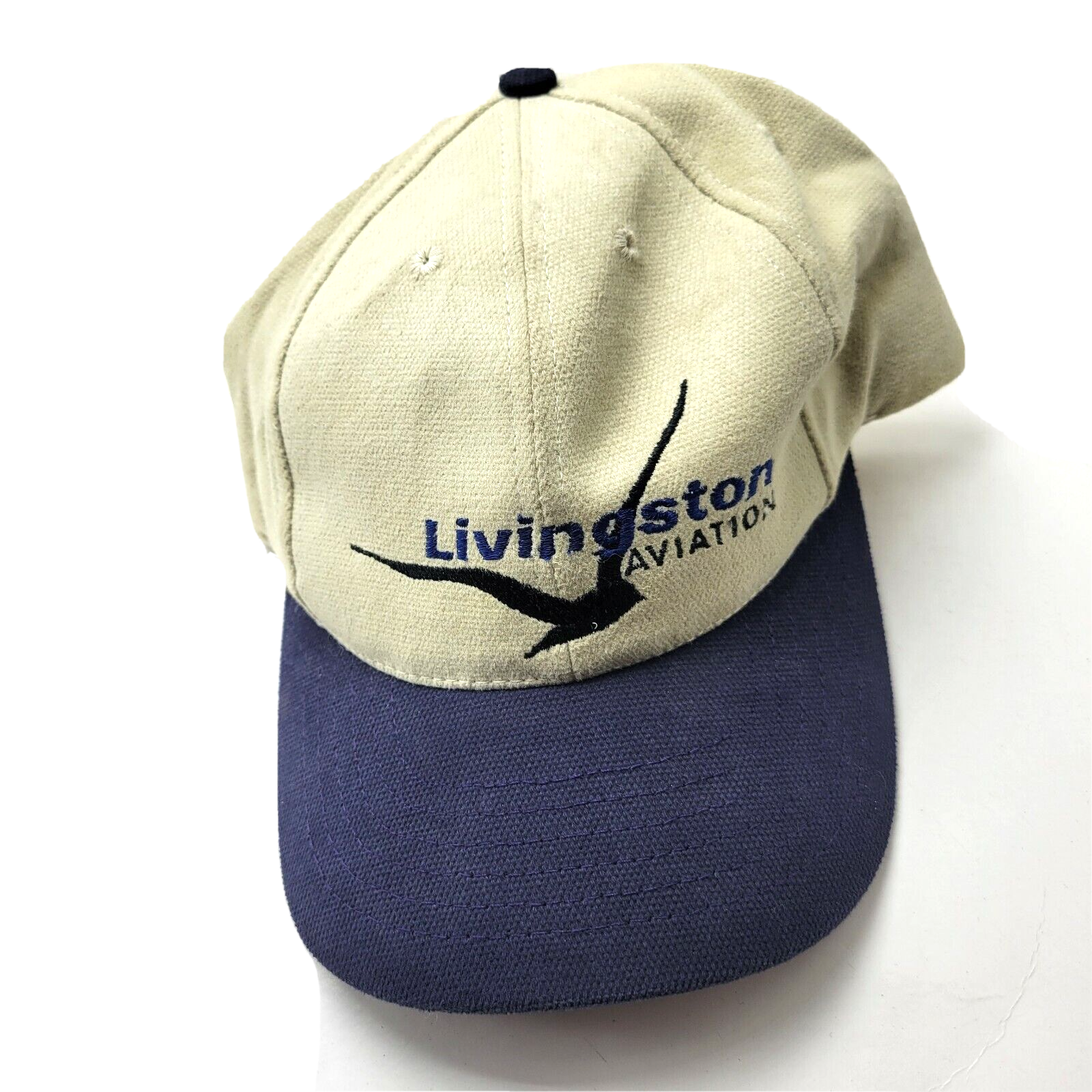 Livingston Aviation Airplane Flight Training Hat Cap Beige