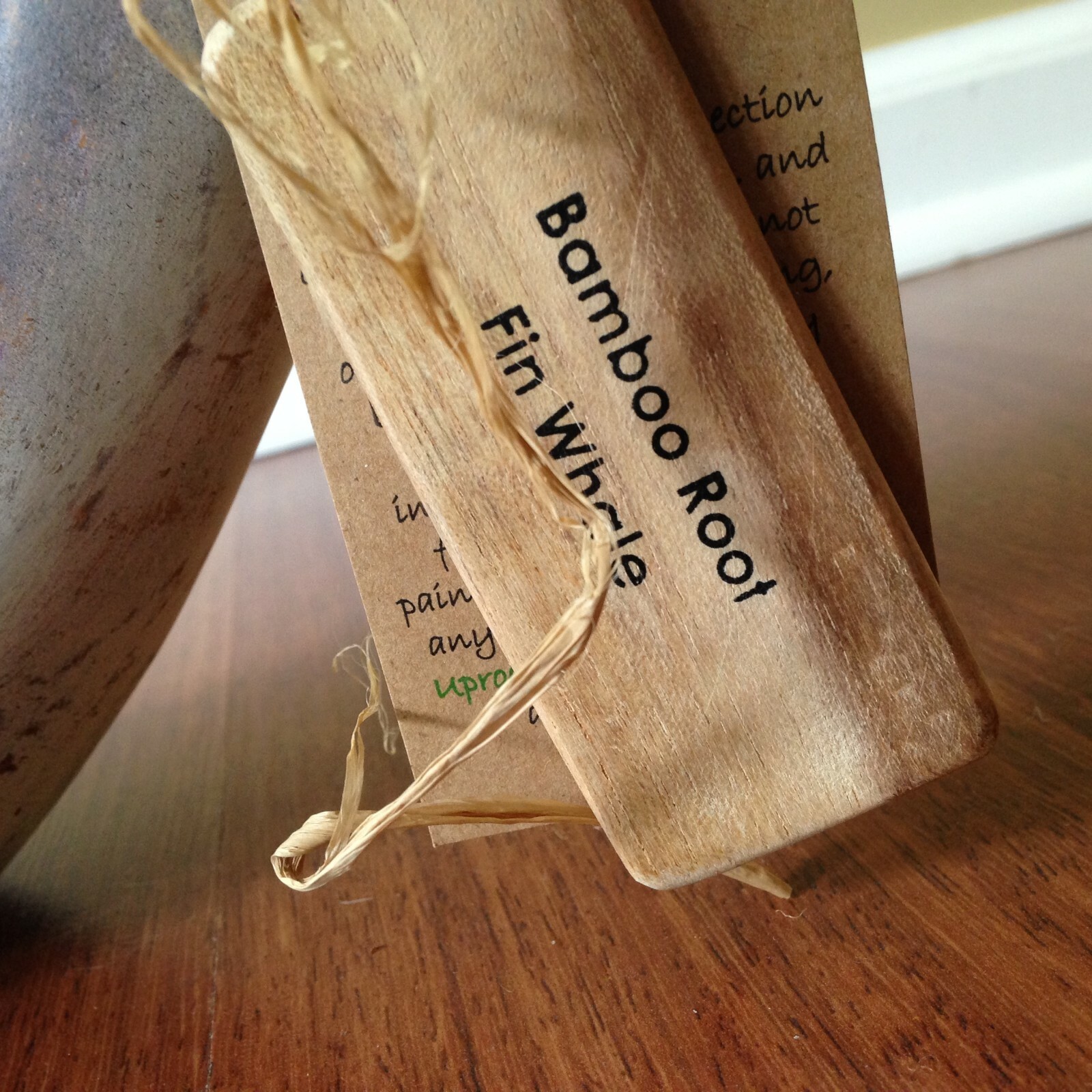 Bamboo Root Fin Whale nautical home decor