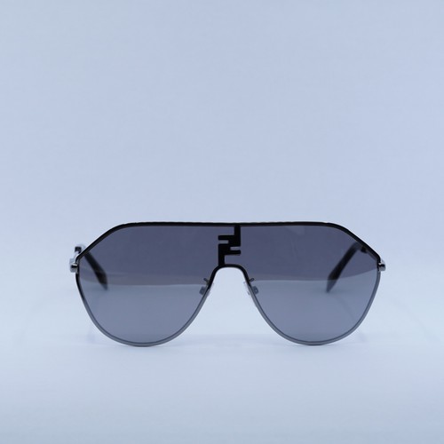 Pre-owned Fendi Fe40080u 12c Ruthenium/smoke Mirror 65-9-145 Sunglasses