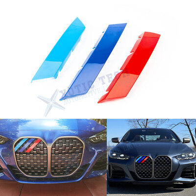 M-Sport Center Mesh Grille Insert Stripe Trim For BMW 4 Series 420i 430i 2021-up