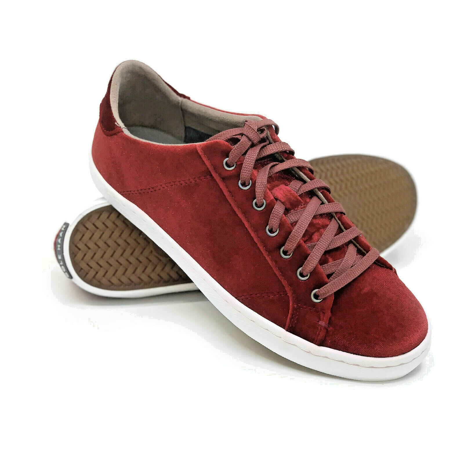 

Женские туфли Cole Haan, красные бархатные повседневные кроссовки, НОВИНКА, Красный, NA