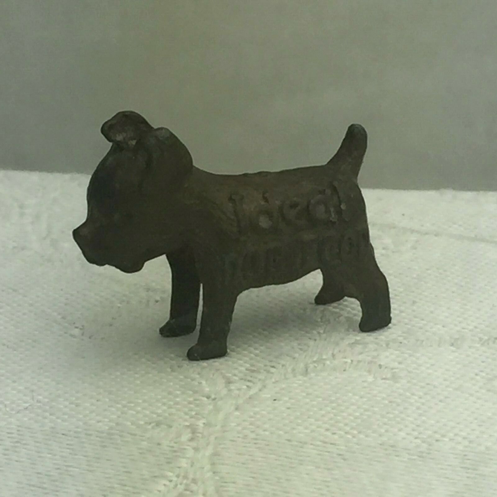 Vintage Ideal Dog Food Good Luck Figurine Charm Promo Premium Prize Advertising