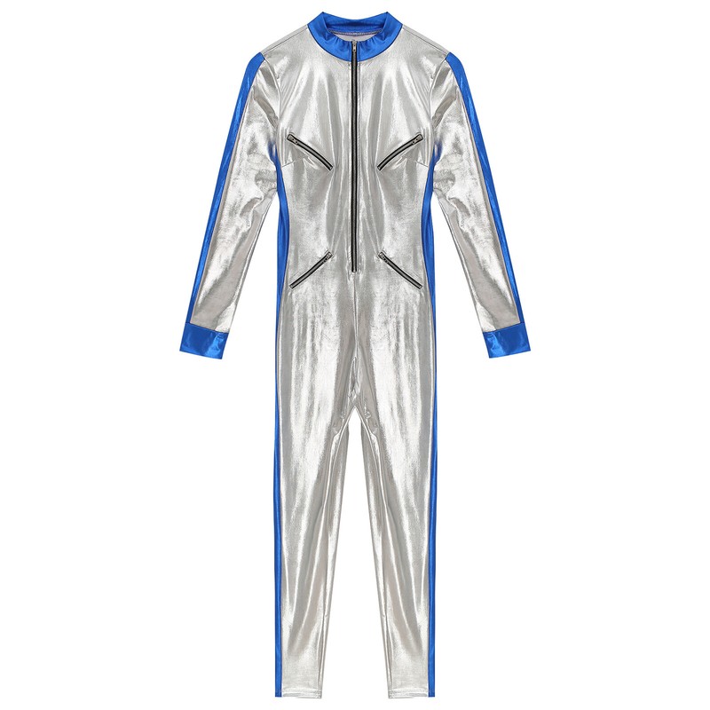 Morph Astronaut Costume Adult, Silver Space Suit Men, Mens