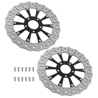2xFront Disc Rotors Brake Rotor for Harley-Davidson Dyna 06-17 Sportster 2014-24