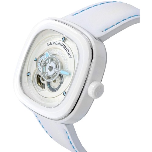 Pre-owned Sevenfriday Men's Watch P-series Curacao White Day-night Dial Automatic P1c-05