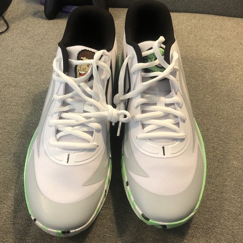 PUMA MELO MB.02 LaMel-O Elektro Green White Gray Silver - Size 13, No Box | eBay PUMA MELO MB.02 LaMel-O Elektro Green White Gray Silver - Size 13, No Box | eBay