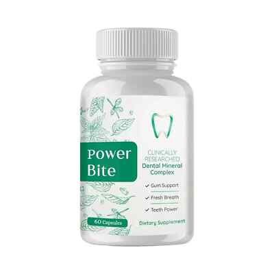 Power Bite Oral Pills Adult Dietary Supplement for Teeth & Gums - (60 Capsules)