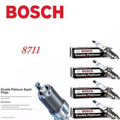 4x BOSCH 8111 / HR7DPP33Y OE Fine Wire Double Platinum Spark Plug