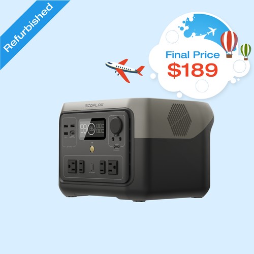 EcoFlow RIVER 2 Max Power Station 512Wh LFP Generator