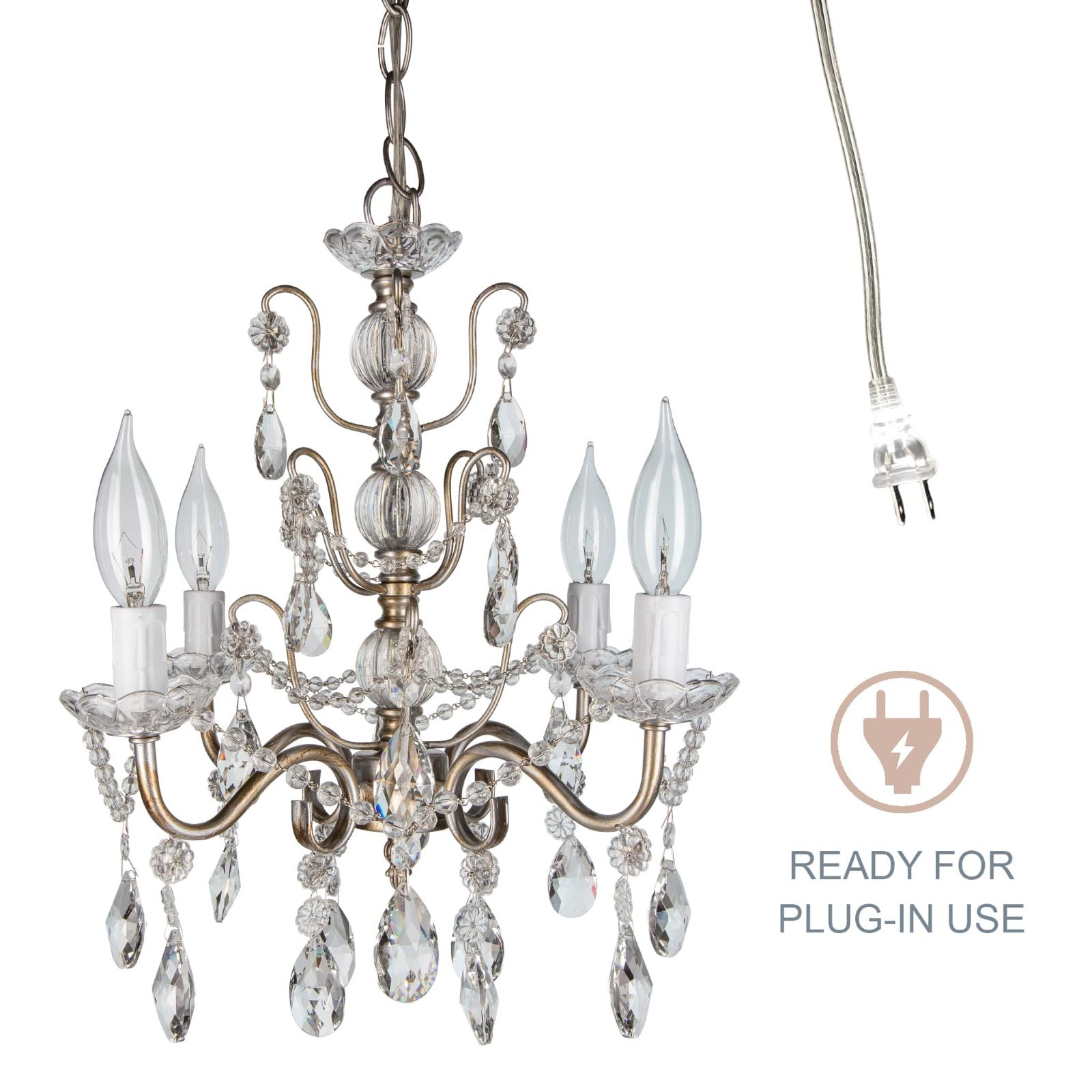 Vintage Small Crystal Chandelier Room 