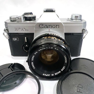 NEAR MINT] Canon FTb-N QL Silver/FD 50mm f1.8 S.C. MF @ CS