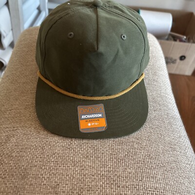 256   Richardson Umpqua- Snapback Hat Rope Loden Green Gold