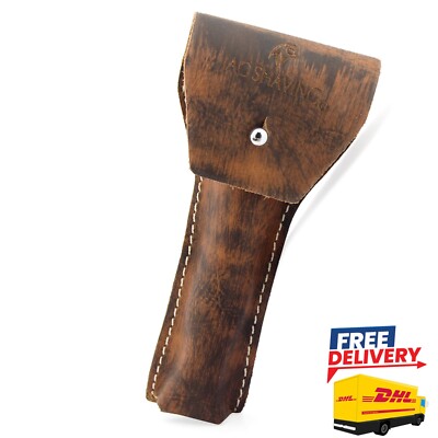 JAG SHAVING Herren-Reiserasiereretui aus 100 % Leder, 14 mm dickes Rindsleder