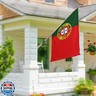 ASUNO Portugal Flag 3 × 5 Feet Polyester Portuguese National Banner with 2 Brass Grommets Double Side Vivid Color Fade Resistant for Outside Garden Lawn Patio