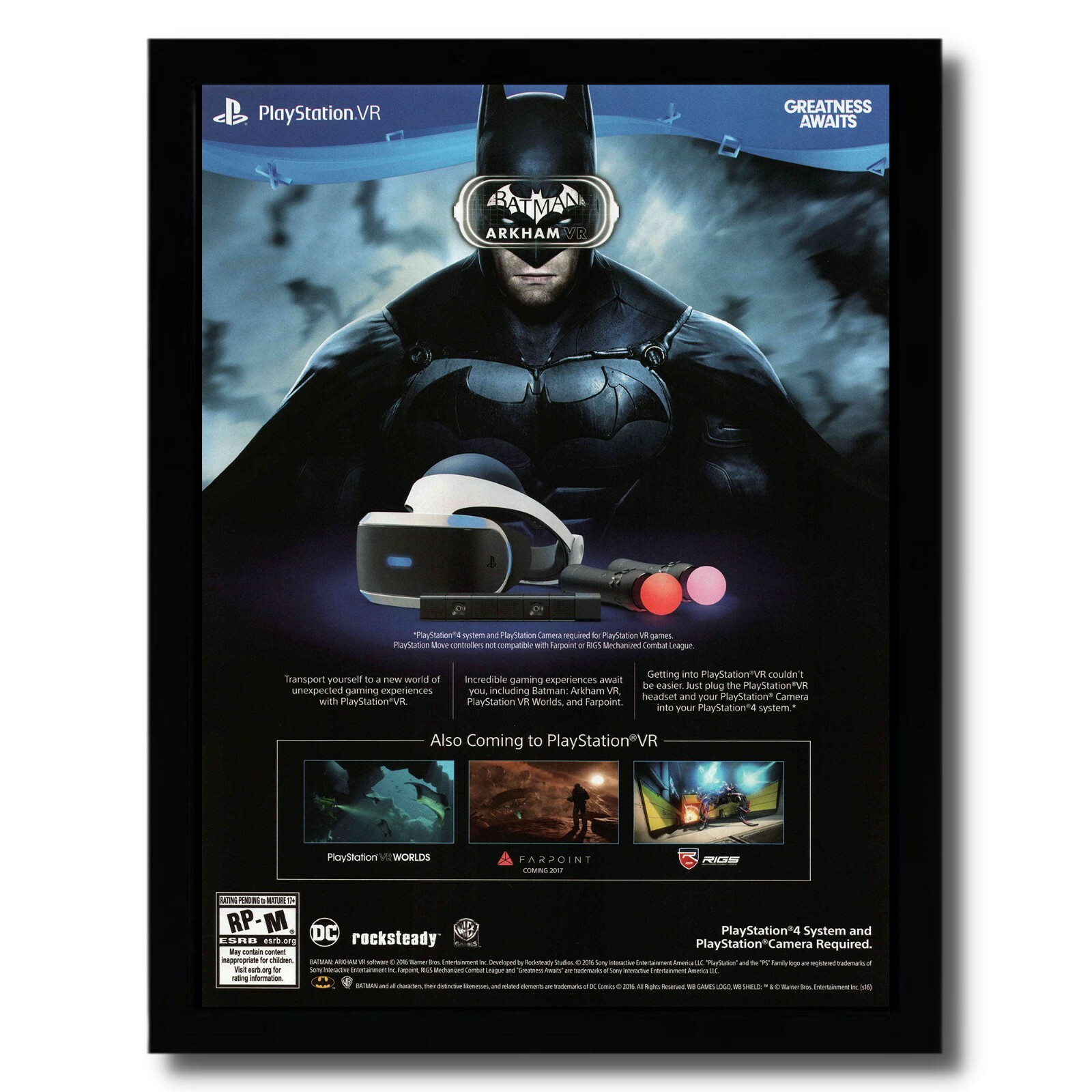 PS4 BATMAN RETUN TO ARKHAM 非売品ゲームポスター Batman