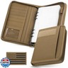WYNEX Tactical Notebook Padfolio Ring Binder with 80 Sheets, Zip Portfolio with Refillable 6-Ring Notepad, Army Military Waterproof Notebook Cover, to Record and Organized (7.3
