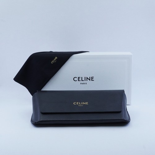 Pre-owned Celine Cl40245u 39a Shiny Butter/smoke 55-19-135 Sunglasses Authentic In Gray