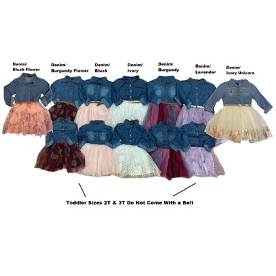 

Розово-фиолетовое джинсовое платье-пачка из тюля с лифом и рукавами 3/4 для девочек