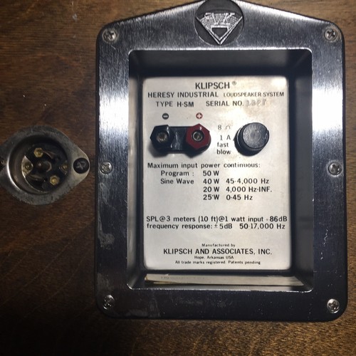 Klipsch H-SM Heresy Speaker Pair VINTAGE Sound Awesome!