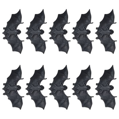 20pcs Bat Ornament Scary Scene Layout Halloween Luminous Effect Simulation Bat