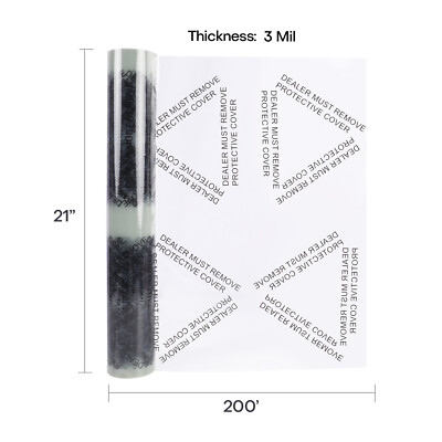 Thick Clear Adhesive Film Car Carpet Floor Mats Protector Perforated Every 24''