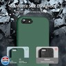 Dssairo [3 in 1 for iPhone SE case 2022/3rd/2020/2nd gen, iPhone 7/8，with 2 Pack Screen Protector, Liquid Silicone Ultra Slim Shockproof Protective Phone Case [Microfiber Lining] (Alpine Green)