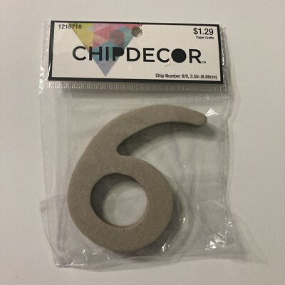 Chipdecor Chip Number 6 - 3.5  (8.89cm)