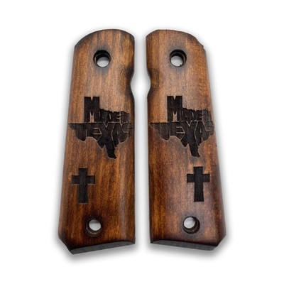 Poignées en noyer Colt 1911 - fabriquées au Texas Cross State Pride -...