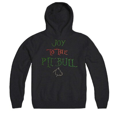Joy ToThe Pit Bull Adult Bling Pit Bull Hoodie Pit Bull Mom, Pit Bull Dad NWT